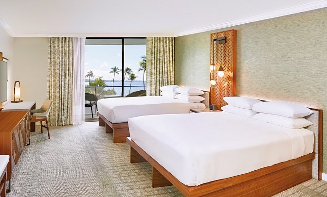Hyatt Regency Maui Resort and Spa - Wohnbeispiel Ocean View 2 Queen Beds (Zimmercodierungen U4M & U3M)