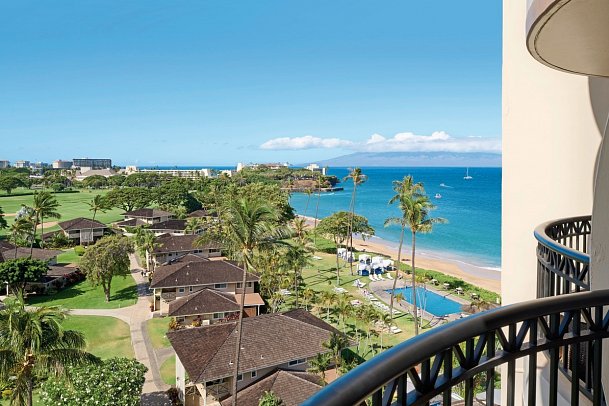 Royal Lahaina Resort & Bungalows - Beispiel Balkon Partial Ocean View Room Tower (Zimmercodierungen UPN, UGN, U2N & U3N)