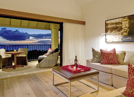 Hotel Wailea, Relais & Châteaux - Wohnbeispiel Luxury Suite Ocean View 1 King Bed (Zimmercodierung W2M)