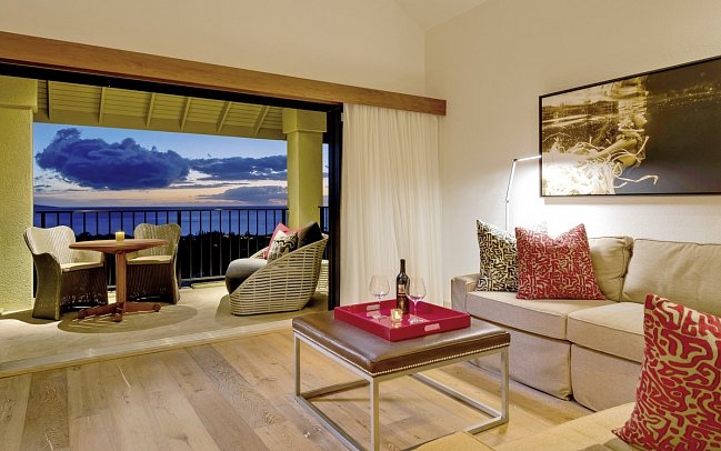 Hotel Wailea, Relais & Châteaux - Wohnbeispiel Luxury Suite Ocean View 1 King Bed (Zimmercodierung W2M)