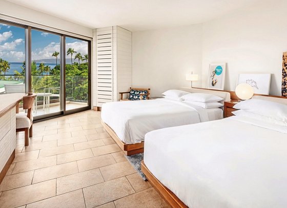 Andaz Maui at Wailea Resort - Wohnbeispiel Ocean View 2 Queenbeds (Zimmercodierungen U3M & U4M)