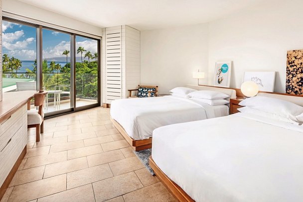 Andaz Maui at Wailea Resort - Wohnbeispiel Ocean View 2 Queenbeds (Zimmercodierungen U3M & U4M)
