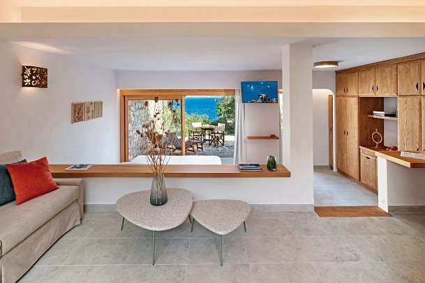 Capo d`Orso Hotel Thalasso & SPA - Wohnbeispiel Suite Caprera Open Space Meerblick (Zimmercodierung W1M)