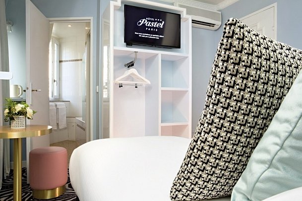 Hotel Pastel Paris - Wohnbeispiel Einzelzimmer Standard (Zimmercodierung EG1)