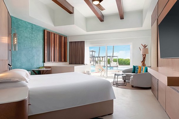 Hyatt Vivid Playa del Carmen - Wohnbeispiel Juniorsuite Swim Up King (Zimmercodierung JBQ)
