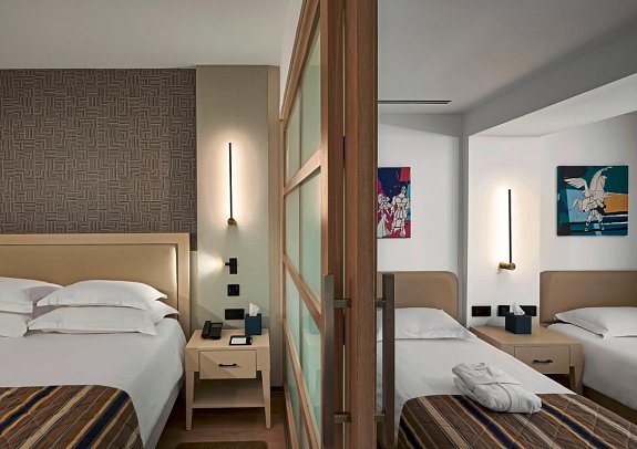 Olympic Lagoon Resort Paphos - Wohnbeispiel Juniorsuite Familie (Zimmercodierungen JI1 & JI2)