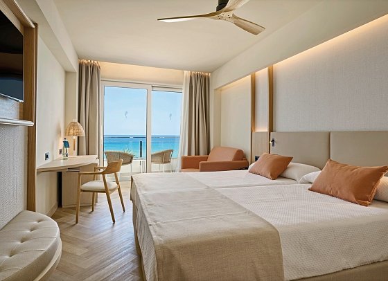 Hipotels Don Juan - Wohnbeispiel Doppelzimmer Meerblick (Zimmercodierungen DBM & DCM)