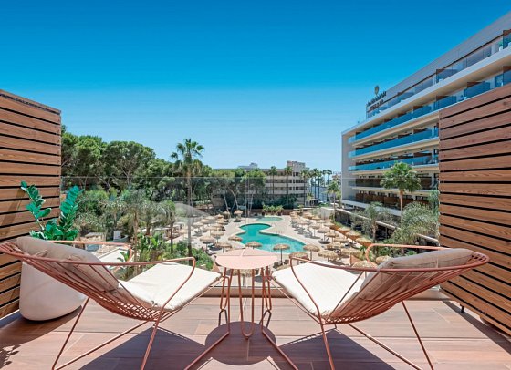 Aubamar Palma Resort - Beispiel Balkon (Zimmercodierung JD1)