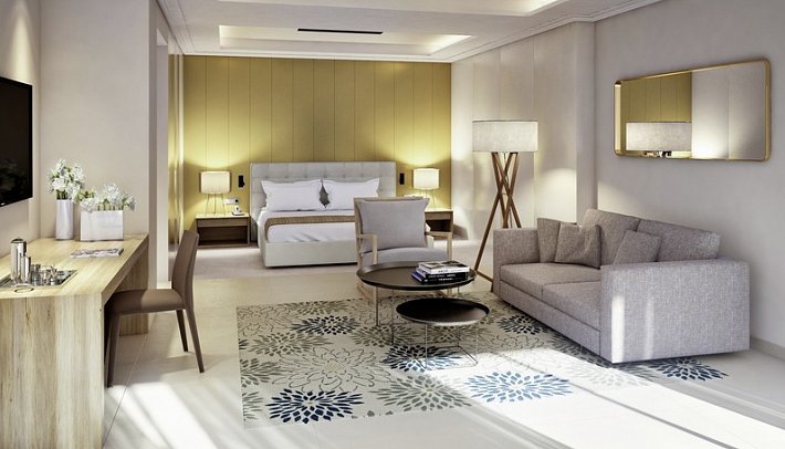 GPRO Valparaíso Palace & Spa - Wohnbeispiel Juniorsuite Hafenblick (Zimmercodierung JBH)