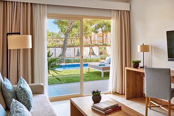 Zafiro Mallorca - Wohnbeispiel Suite 1 Schlafzimmer Swim-Up (Zimmercodierungen A1Q & A2Q)