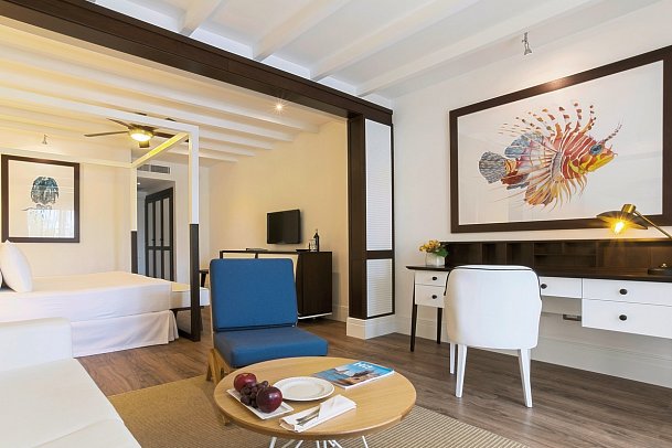 Ocean Blue & Sand - Wohnbeispiel Juniorsuite Superior Deluxe (Zimmercodierungen JSG & JSP)