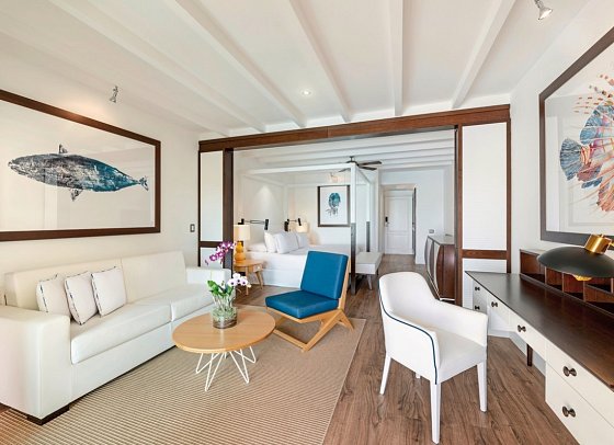 Ocean Blue & Sand - Wohnbeispiel Juniorsuite Superior Deluxe (Zimmercodierungen JSG & JSP)