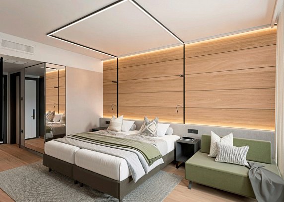 Pelegrin Plava Laguna - Modellbild Doppelzimmer Premium Meerseite (Zimmercodierung DMC)