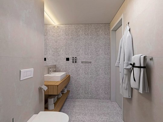 Hotel & Residence Garden Istra Plava Laguna - Badbeispiel Doppelzimmer Haupthaus (Zimmercodierungen DBU & D1U)