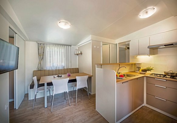Valkanela Camping - Wohnbeispiel Mobilheim Family (Zimmercodierung CB3)