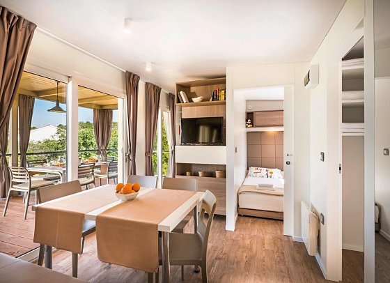 Valamar Camping Istra - Wohnbeispiel Mobilheim Bella Vista Home für 4+2 (Zimmercodierungen CM1, CM2 & CM3)