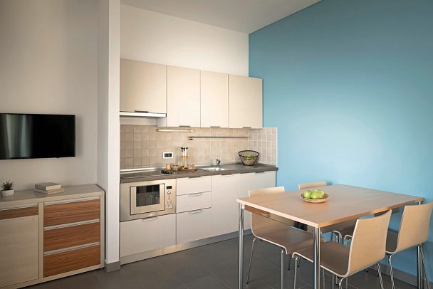 Resort Belvedere Apartments - Wohnbeispiel Appartement 1 Schlafzimmer 47 qm (Zimmercodierung AB2)