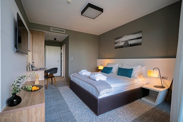 Residence Vaal - Wohnbeispiel Doppelzimmer Poolblick (Zimmercodierung D1P)