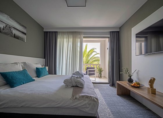 Residence Vaal - Wohnbeispiel Doppelzimmer Poolblick (Zimmercodierung D1P)