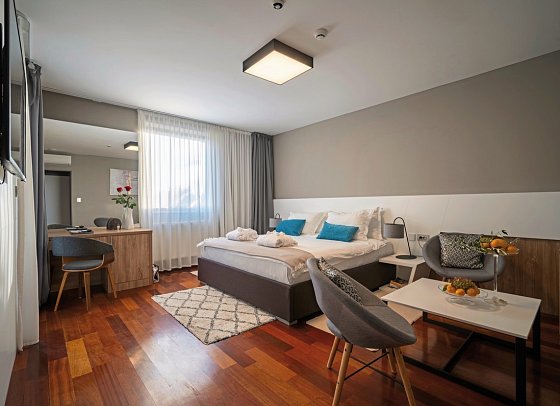 Residence Vaal - Wohnbeispiel Suite seitlicher Meerblick (Zimmercodierung W1N)