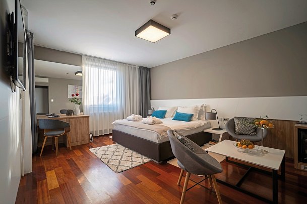 Residence Vaal - Wohnbeispiel Suite seitlicher Meerblick (Zimmercodierung W1N)