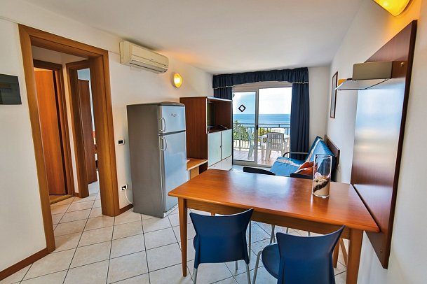 Splendid Resort - Wohnbeispiel Apt. 1 Schlafzimmer Meerseite 4 Personen (Zimmercodierung AB2)