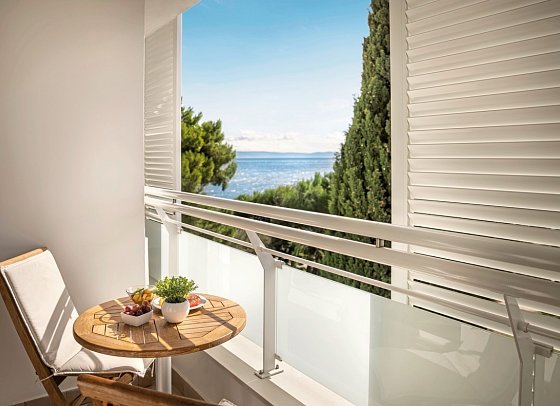 Valamar Sanfior Hotel & Casa - Beispiel Balkon Zimmer für 2 plus 1 Meerseite (Zimmercodierungen TSU & TCU)