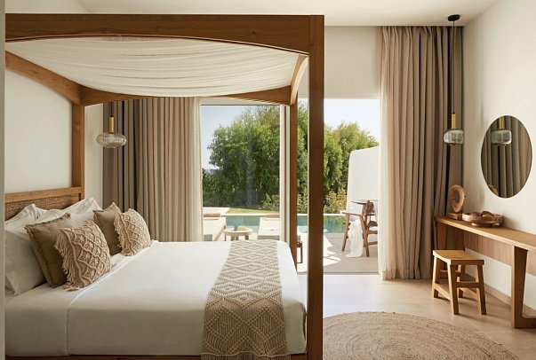 Absolute Kiotari Resort - Wohnbeispiel Doppelzimmer Superior Privatpool (Zimmercodierung DS2)