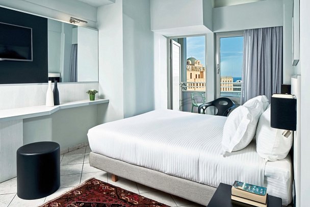 Aquamare City Beach - Wohnbeispiel Doppelzimmer Superior seitl. Meerblick (Zimmercodierung DSN)