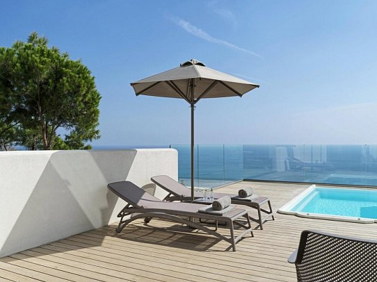 Esperos Village Blue - Wohnbeispiel Skyline Doppelzimmer Meerblick und privatem Pool (Zimmercodierung DSR)