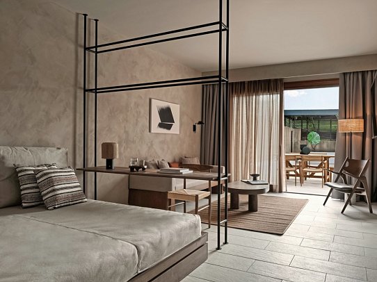 Aulus Lindos Rhodes, Curio Collection by Hilton - Wohnbeispiel Suite Tropical Pavilion 1 SZ mit Privatpool (Zimmercodierung WBR)