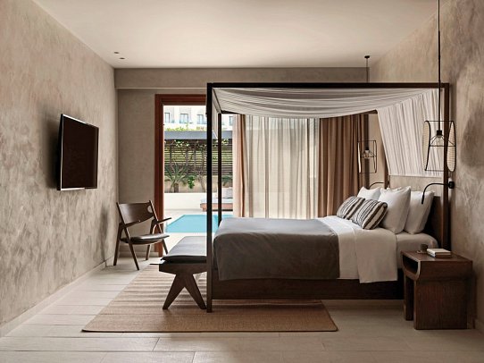 Aulus Lindos Rhodes, Curio Collection by Hilton - Wohnbeispiel Suite Tropical Pavilion 1 SZ mit Privatpool (Zimmercodierung WBR)