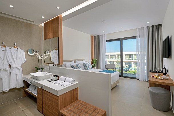 Gennadi Grand Resort - Wohnbeispiel Doppelzimmer Gartenblick (Zimmercodierungen DBG & DPG)