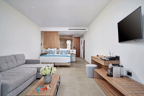 Gennadi Grand Resort - Wohnbeispiel Juniorsuite Gartenblick (Zimmercodierung JBG)