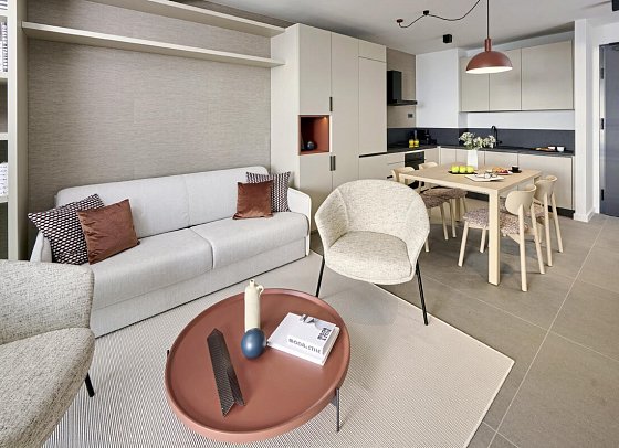 Aminess Younique Vollo Hotel Residences - Wohnbeispiel Appartement 1 Schlafzimmer (Zimmercodierungen AB1, AB2 & PB1)