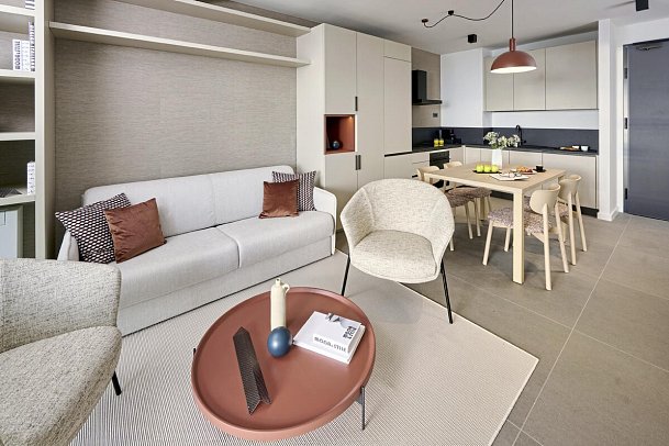 Aminess Younique Vollo Hotel Residences - Wohnbeispiel Appartement 1 Schlafzimmer (Zimmercodierungen AB1, AB2 & PB1)