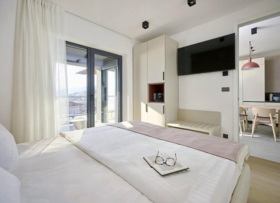 Aminess Younique Vollo Hotel Residences - Wohnbeispiel Appartement 1 Schlafzimmer Meerblick (Zimmercodierung AB2)