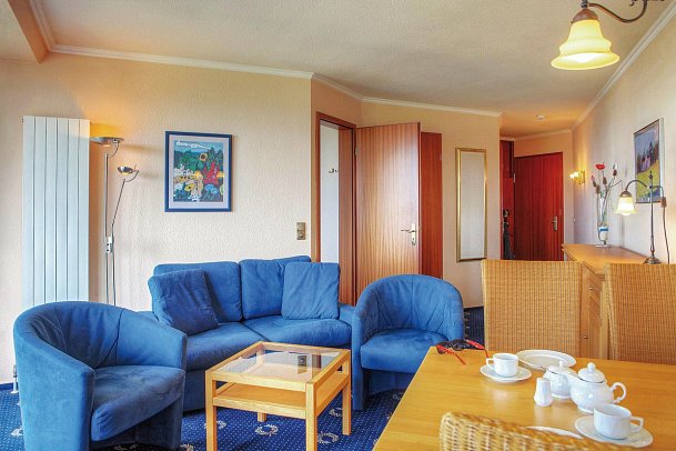 SEETELHOTEL Ostseeresidenz Ahlbeck - Wohnbeispiel Apt. 1 Schlafzimmer Landseite (Zimmercodierungen ABI & ABL)