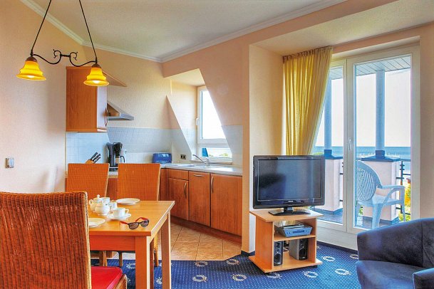 SEETELHOTEL Ostseeresidenz Ahlbeck - Wohnbeispiel Apt. 1 Schlafzimmer Seeseite (Zimmercodierung ABC)