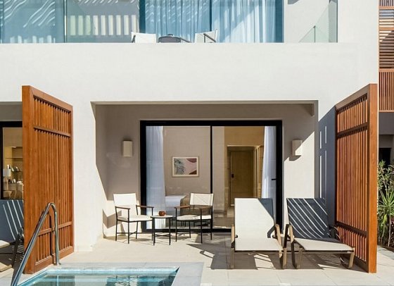 JAZ Elite Negma - Beispiel Terrasse Swim Up Zimmer (Zimmercodierungen DSQ & FDQ)