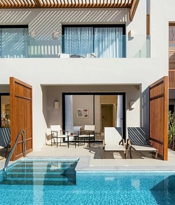 JAZ Elite Negma - Beispiel Terrasse Swim Up Zimmer (Zimmercodierungen DSQ & FDQ)