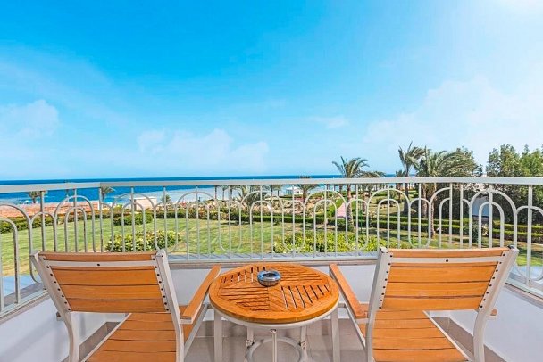 Fantazia Resort - Beispiel Balkon Doppelzimmer Superior Meerblick (Zimmercodierung DSM)