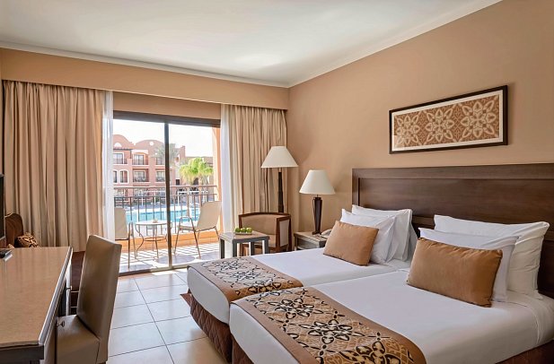 JAZ Neo Dar El Madina - Wohnbeispiel Doppelzimmer Superior Poolblick (Zimmercodierungen DSP & DCP)