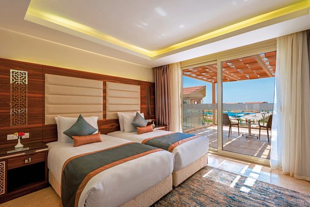 Pickalbatros Sea World Resort - Marsa Alam - Wohnbeispiel Familienzimmer Poolblick (Zimmercodierungen F2P & FF1)