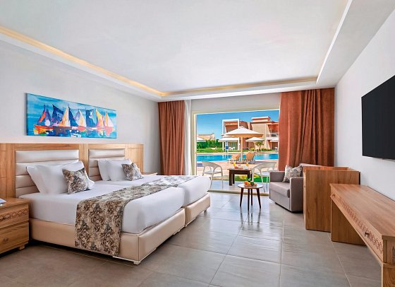 Pickalbatros Sea World Resort - Wohnbeispiel Doppelzimmer Standard Poolblick (Zimmercodierungen DGP & DCP)