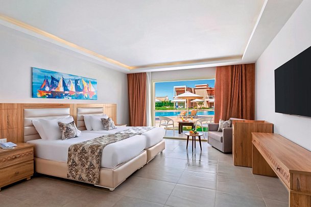 Pickalbatros Sea World Resort - Wohnbeispiel Doppelzimmer Standard Poolblick (Zimmercodierungen DGP & DCP)