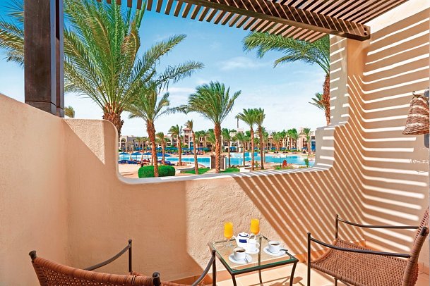 Pickalbatros Sands Port Ghalib - Beispiel Balkon Doppelzimmer Standard Lagunenblick (Zimmercodierungen DG1, DC1 & FG1)