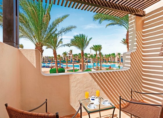 Pickalbatros Sands Port Ghalib - Beispiel Balkon Doppelzimmer Standard Lagunenblick (Zimmercodierungen DG1, DC1 & FG1)