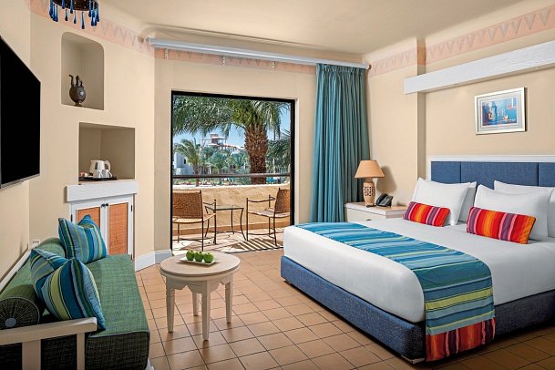 Pickalbatros Sands Port Ghalib - Wohnbeispiel Familienzimmer Verbindungstür Lagunenblick (Zimmercodierungen DG1, DC1 & FG1)
