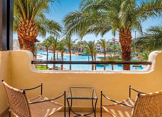 Pickalbatros Sands Port Ghalib - Beispiel Balkon Zimmer Lagunenblick (Zimmercodierungen DG1, DC1 & FG1)